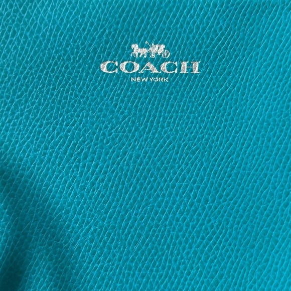 Coach Teal Wallet With Cherry Charm - Picture 2 of 12